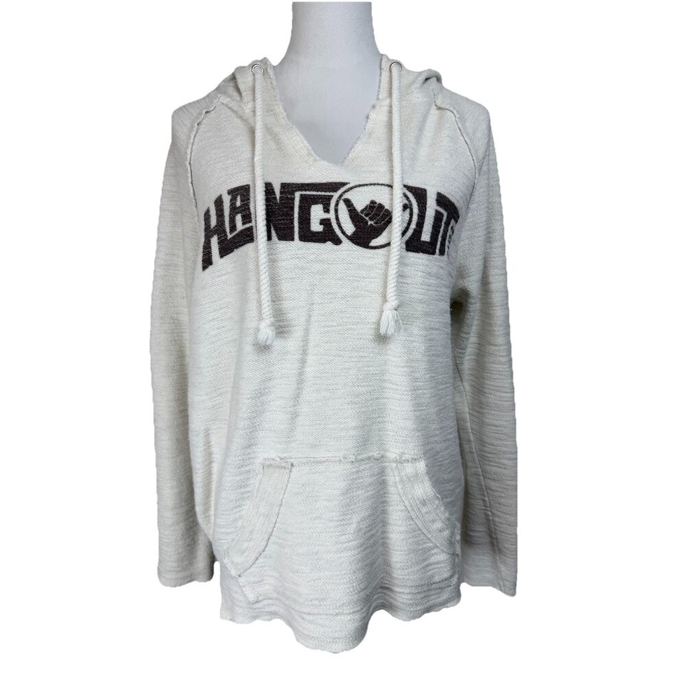 Hang Out 2017 Hoodie Gulf Shores Alabama Off White Raw Edges Beach Grunge XS